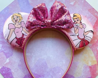 Custom hand made Charlotte labouf, Lottie, princess and the frog mouse ears headband