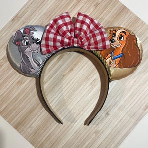 Handgemaakte Lady and the Tramp Mouse-hoofdband met oren