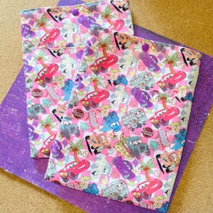 Hand made Fabric Lightening McQueen  Cars inspired book sleeves