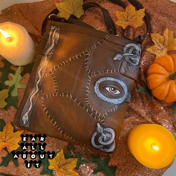 Hand Painted Hocus Pocus Witchcraft Spell Book Bag Etsy