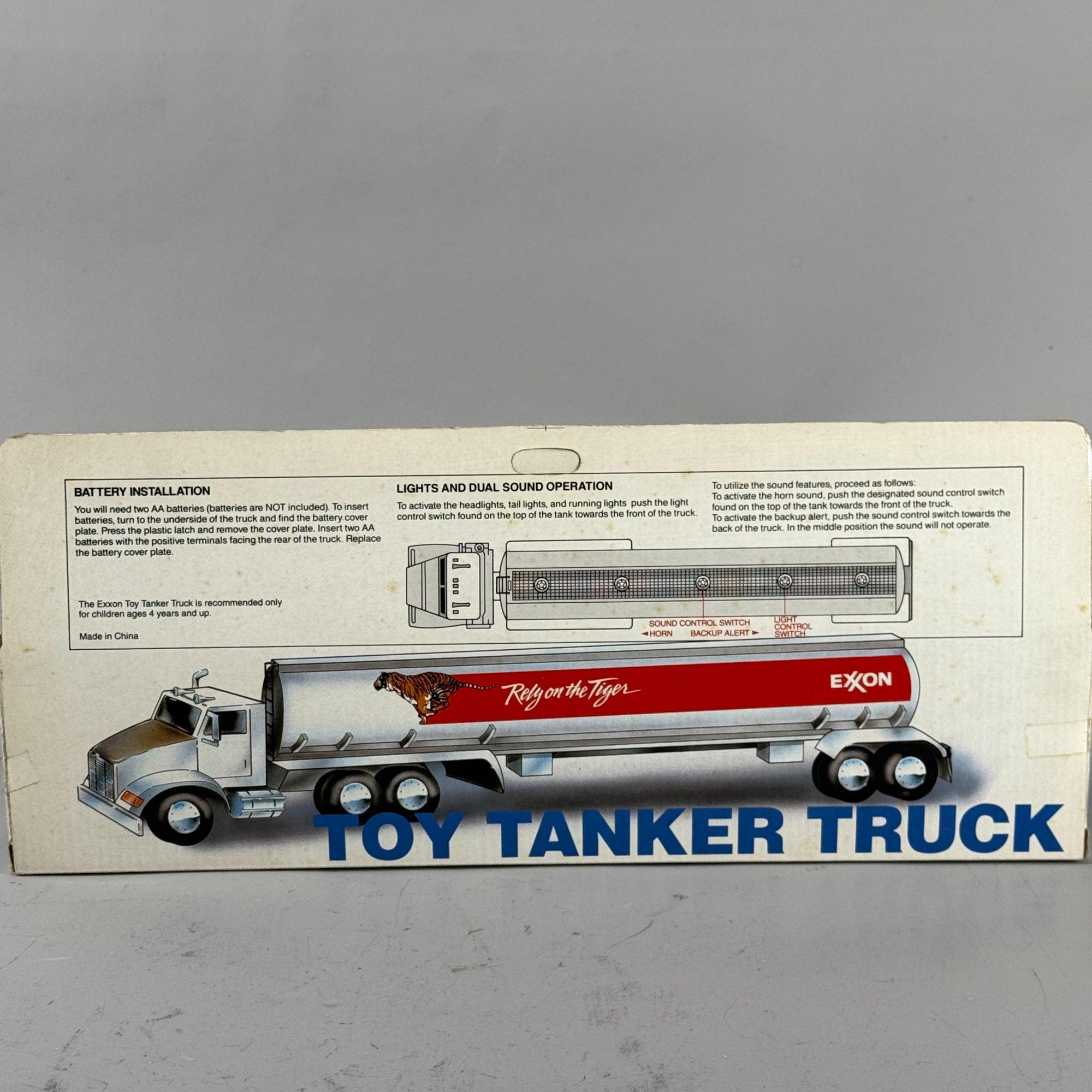 Vintage Exxon Toy Tanker Truck: Lights Sound, Tiger Promo