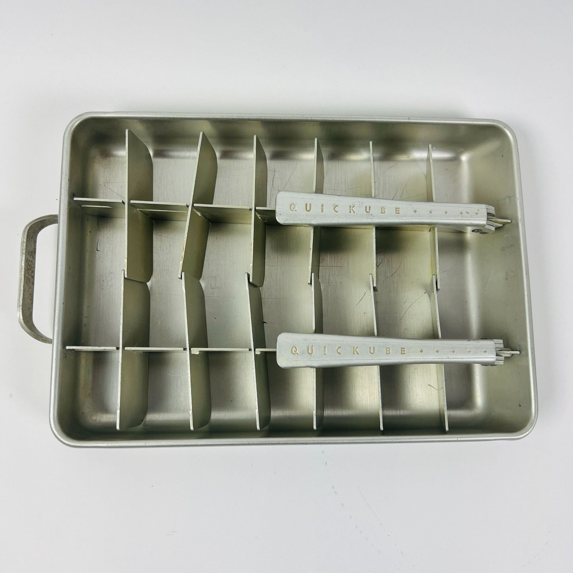 Vintage Frigidaire Quickube Ice Cube Tray Aluminum Metal Quick Bar