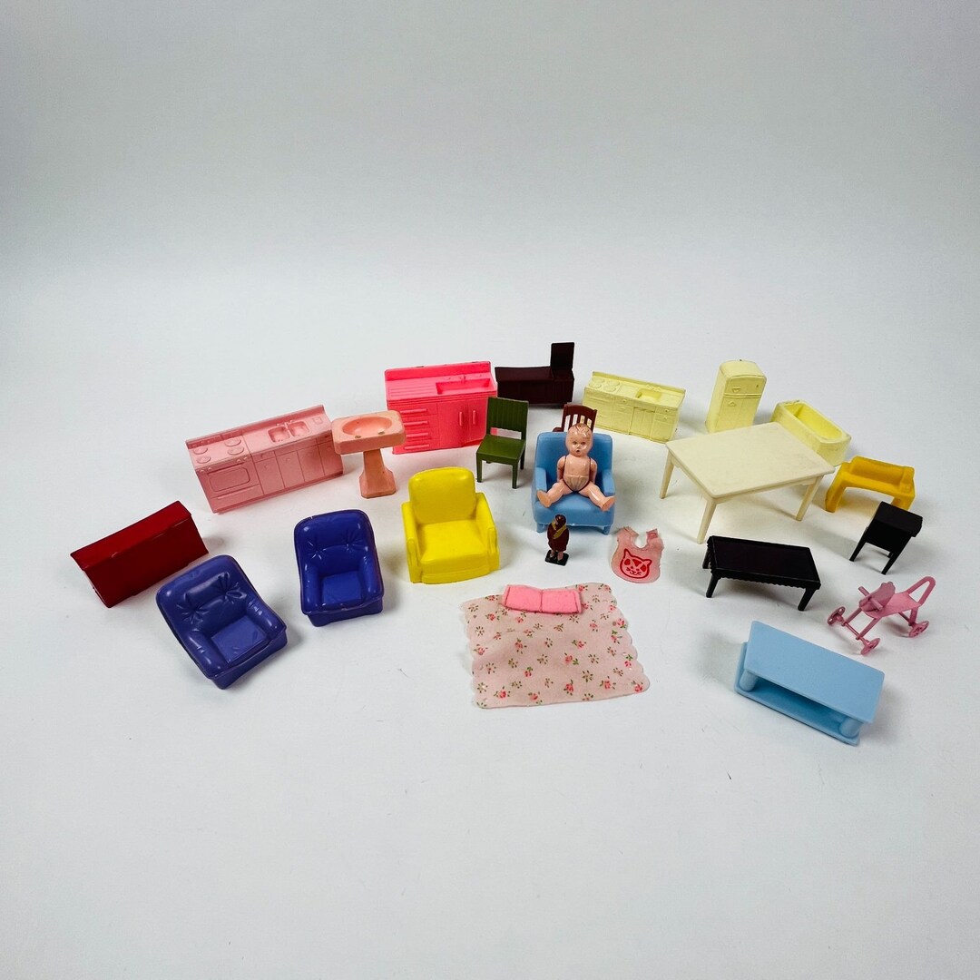 Vintage Random Plastic Doll Furniture 23 Pieces Some Bedroom - Etsy