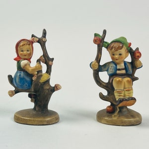 Hummel 1950's  Apple Tree Boy & Apple Tree Girl 141 3/0 , 142 3/0 TMK2
