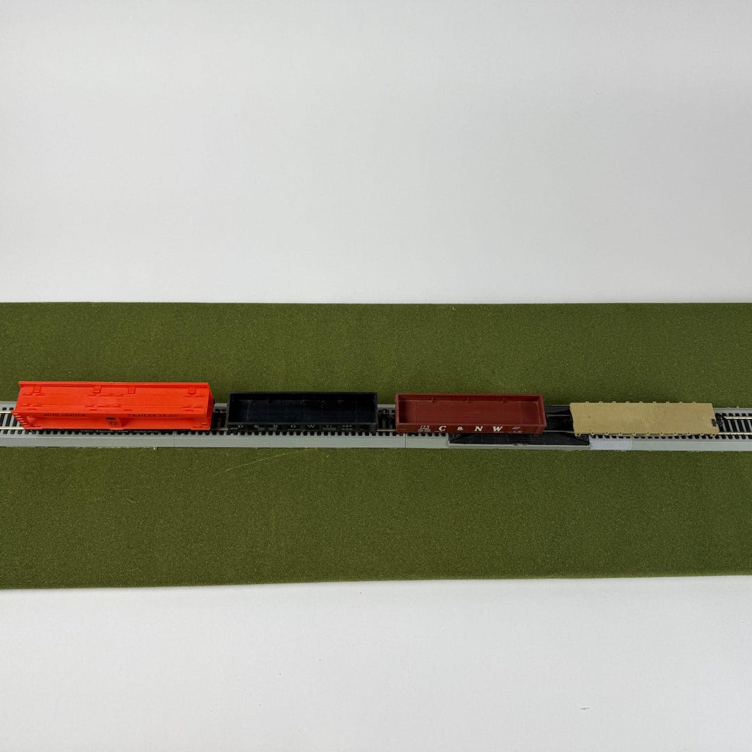 Prr Auto Rack HO Scale Set of 4 Train Cars: Auto Loader D&RGW Gondola Cnw Gondola PRR ...