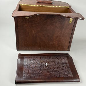 Vintage Stebco Pilots - Porte-documents marron avec accessoires en laiton SANS clés