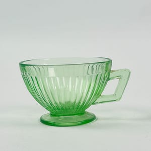 Vintage Green Depression Replacement Glass Tea Cup