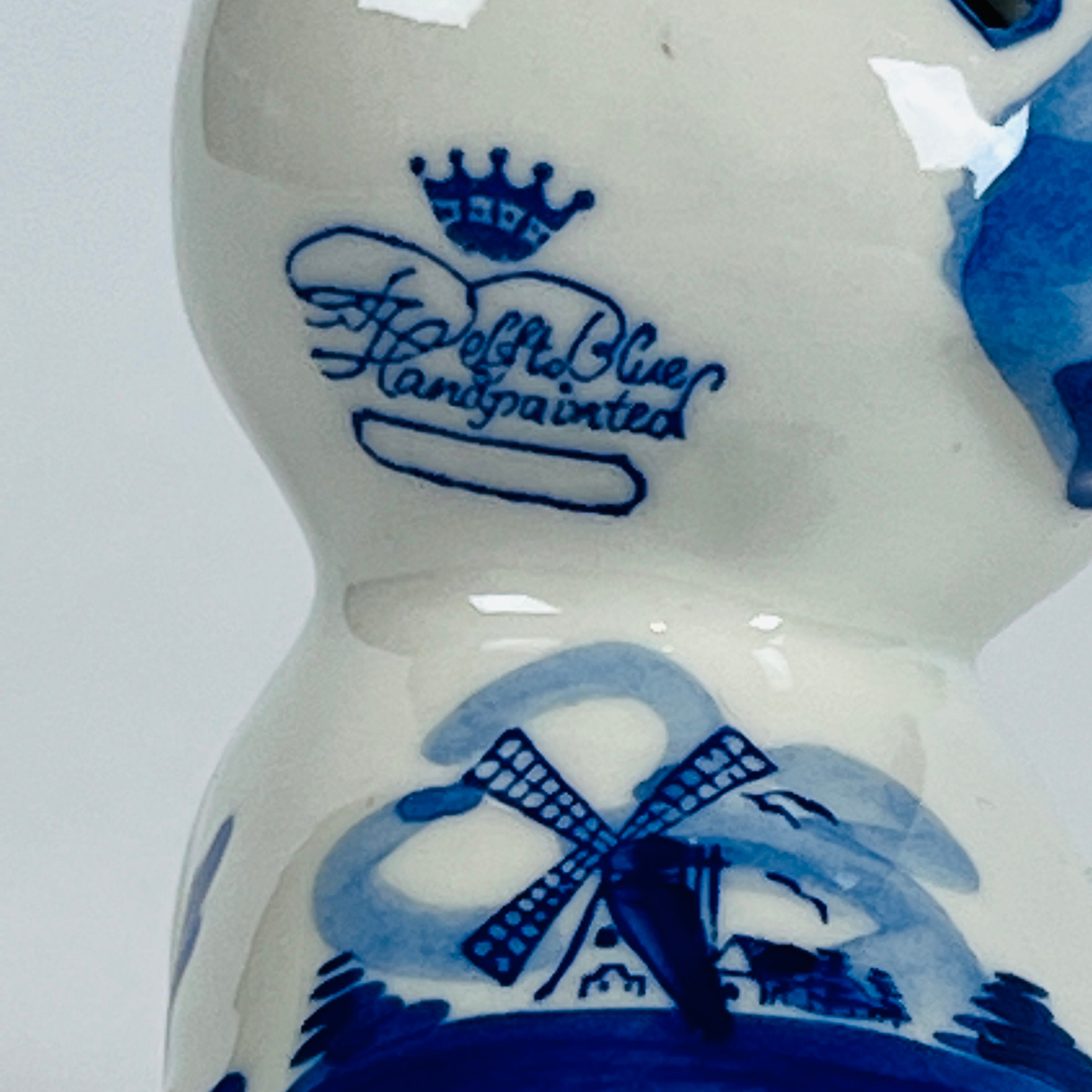 Delfts Hand Painted Windmills Porcelain 4 Cat Coin Bank Blue Cute - Etsy