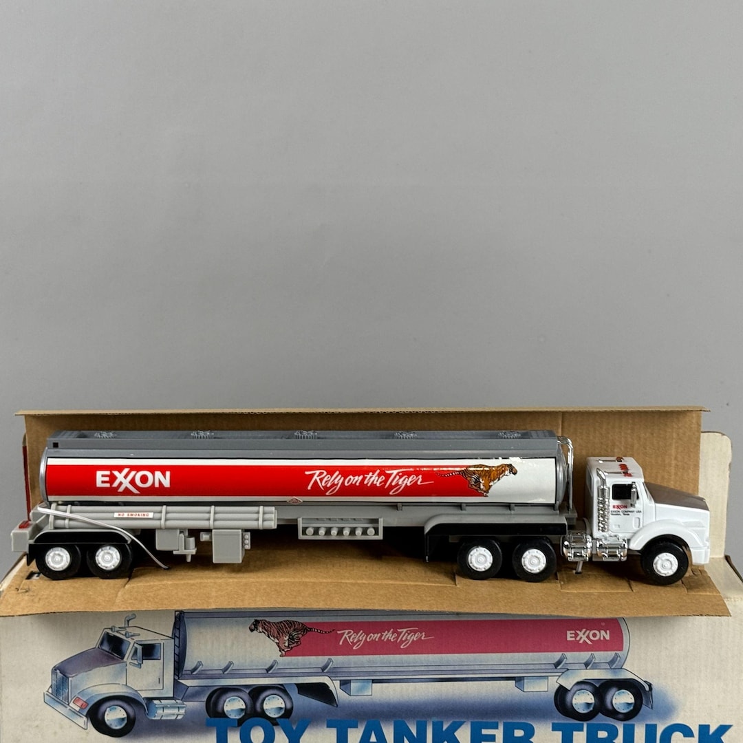 Vintage Exxon Toy Tanker Truck: Lights & Sound, Tiger Promo, Original ...