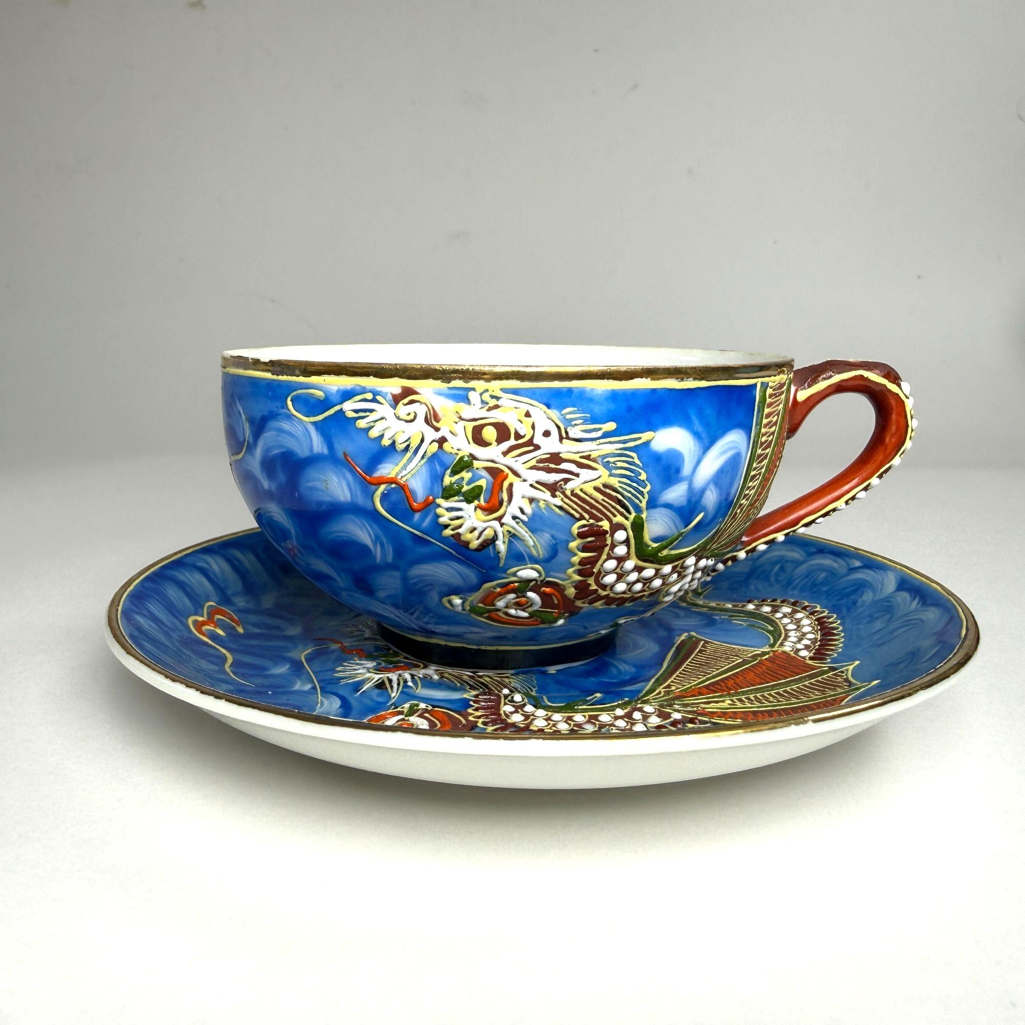 Antique Japanese Dragon Tea Set - Etsy