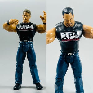 Jakks Pacific WWE WWF Wrestlers set of 2  Bradshaw & Faarooq APA Action Figures