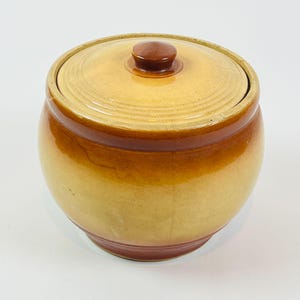 Watt Pottery Oven Bake Vintage Cookie Jar w/Lid Brown & Beige USA