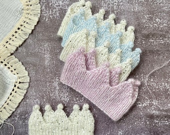 Schlichtes Kronen Stirnband, PDF Strickanleitung, Prinzessin Stirnband, Geschenkidee