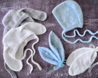 Bunny Bonnet, Mütze, englische Anleitung, Hasenohren, Babymütze, Strickmuster, Beschreibung