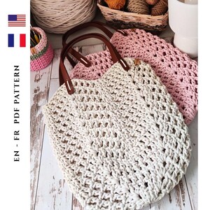 Strickmuster Strickmuster | Moderne Tragetasche PDF | Anfängerfreundliche Häkeltasche mit Exklusiver Videoanleitung