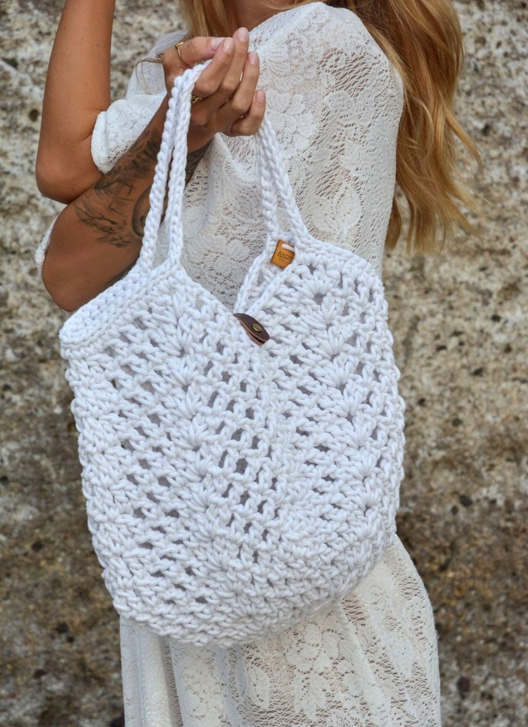 granny square net bag