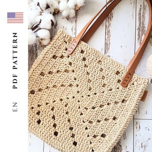 Crochet Granny Square Bag Pattern | Easy Modern Tote Bag | Beginner-Rfiendly Project with Video | Summer Market Bag Tutorial