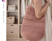 Tote Bag Crochet Pattern – Serenity Market Bag | Boho Market Tote PDF