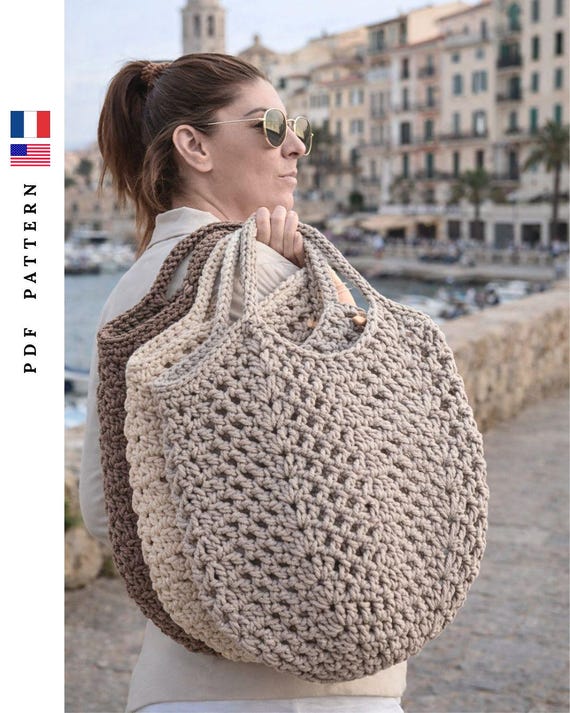 Market Bag Crochet Pattern | Rope Net Tote | Beginner Friendly PDF + Video | Reusable Shopping Bag