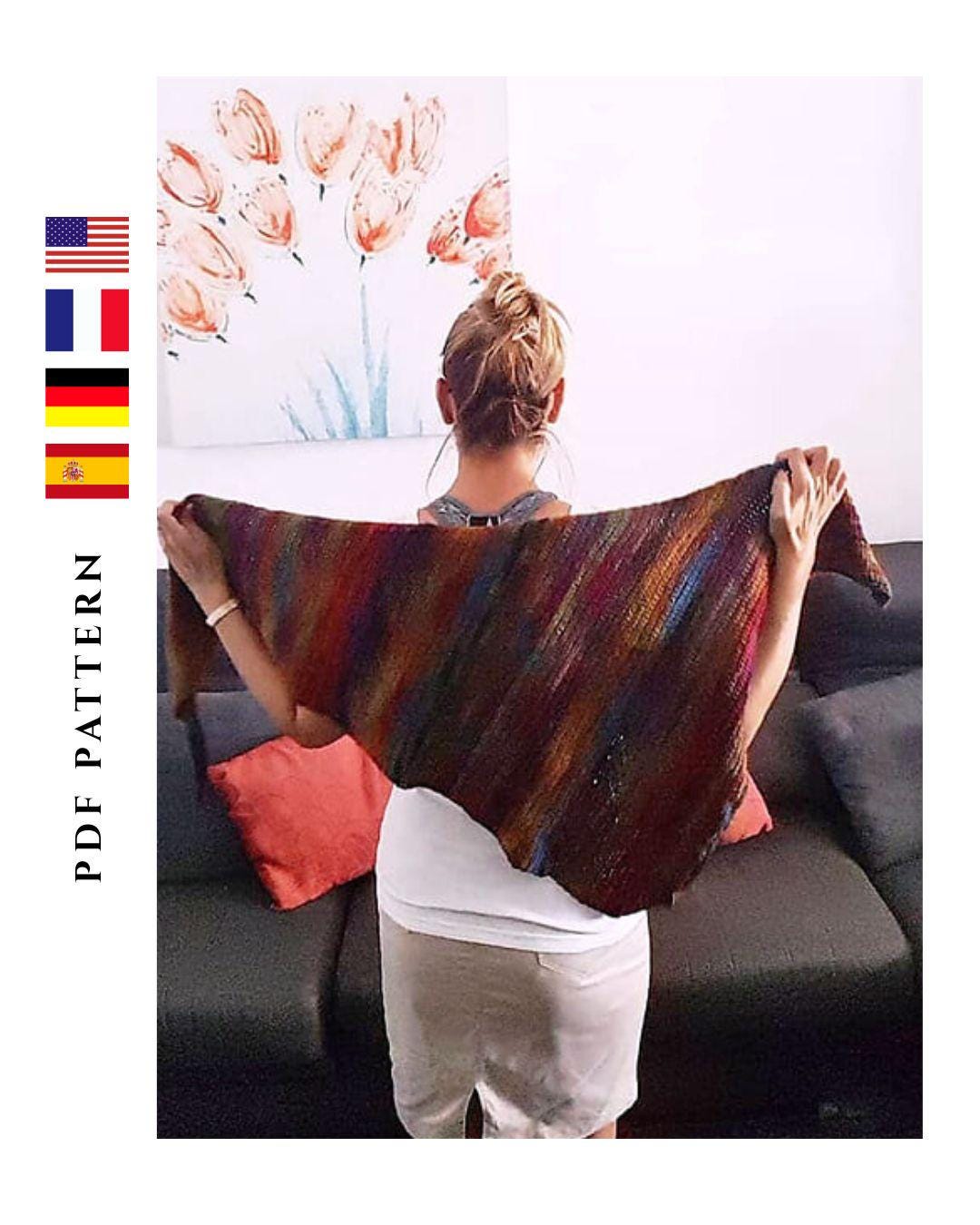 Asymmetrical Shawl Crochet Pattern | Easy One Skein Scarf PDF ...