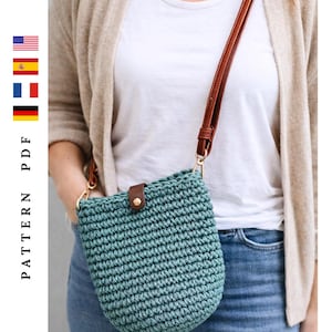 Wzór na szydełkową torebkę na ramię | Soraya | Nowoczesna torba na ramię z liny (PDF + wideo) | Portfel na telefon