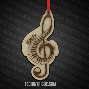 Musical Ornament, Music Note ornament, Music lover Ornament, Music Teacher ornament, Treble Clef ornament, Piano Teacher gift, Music teacher