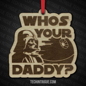 Handmade Wooden Christmas Ornaments Darth Vader Dark Side Star Wars Disney Custom Personalize Jedi