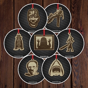 Horror movie 2&quot; ornaments Pack 3