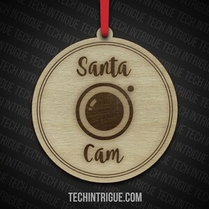 Santa Cam Ornament For Christmas Personalized Gifts For Kids White Elephant Gift