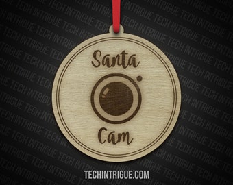 Santa Cam Ornament For Christmas Personalized Gifts For Kids White Elephant Gift