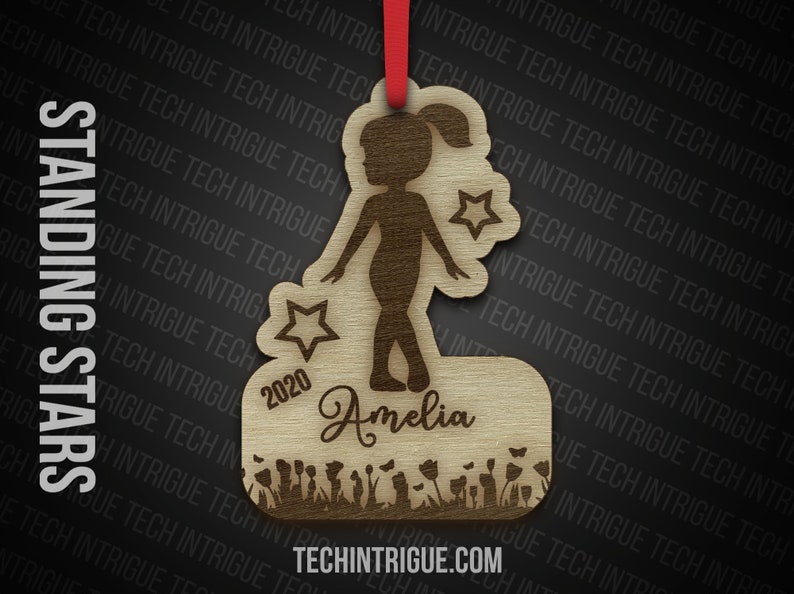 Gymnastics Ornament Christmas Ornament Personalized Girl Gymnastic Ornament Gymnast Ornament Gymnast Gift Personalized Gymnast image 1