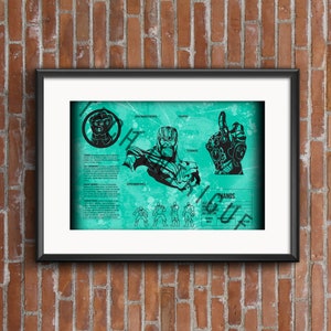 Avengers Thanos Dark Lord Art Drawing Image Digital Download Printable Bedroom Wall House Decor Home Stats Endgame Geek Artwork Print