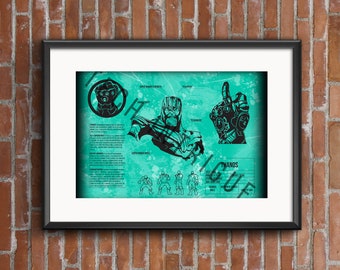 Thanos Stats Art Print: Avengers Endgame Decor (Digital Download)