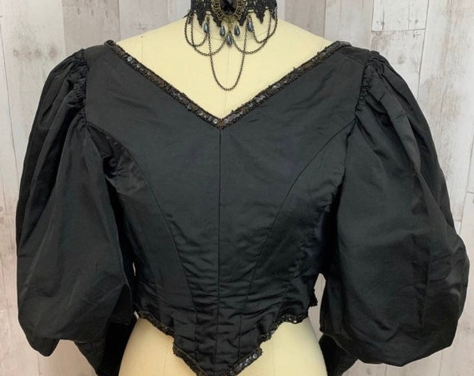 1900s Edwardian / Victorian Antique Corset Jacket-1890s S/XS