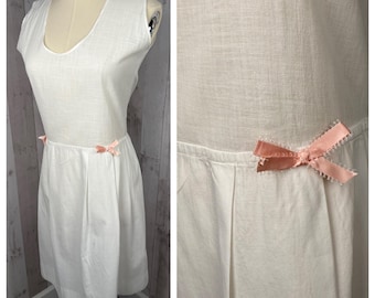 1910 Edwardiaans hemd/petticoat onderjurk onderjurk antiek wit batist katoenen onderkleding S/M