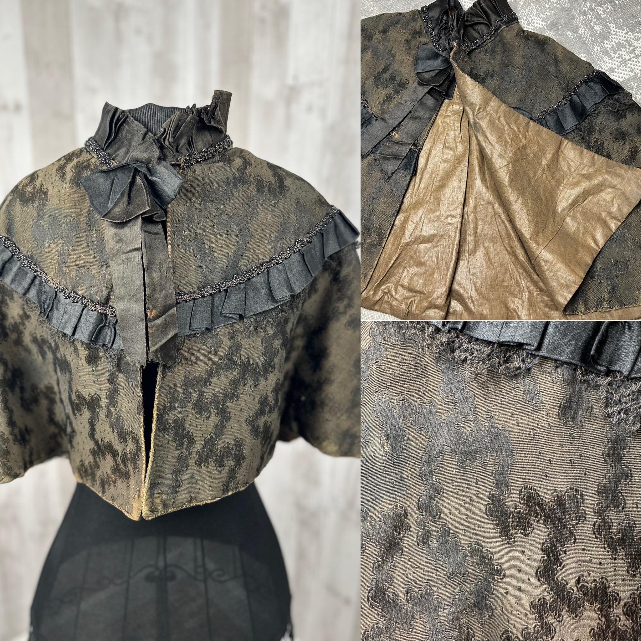 オープニング 大放出セール Cape 1890s-1900s / Beaded Edwardian VICTORIAN Antique Cloak ジャケット・アウター