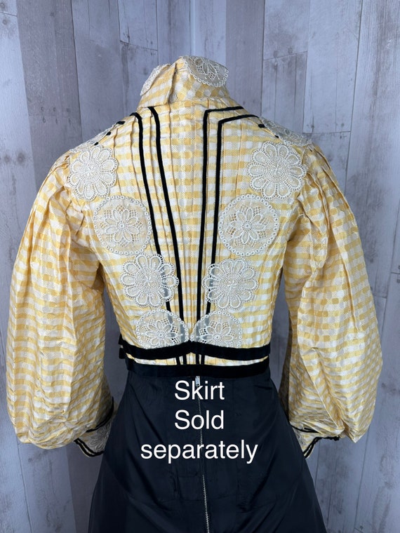 1890s-1900s Victorian Antique Corset Jacket- Yell… - image 3