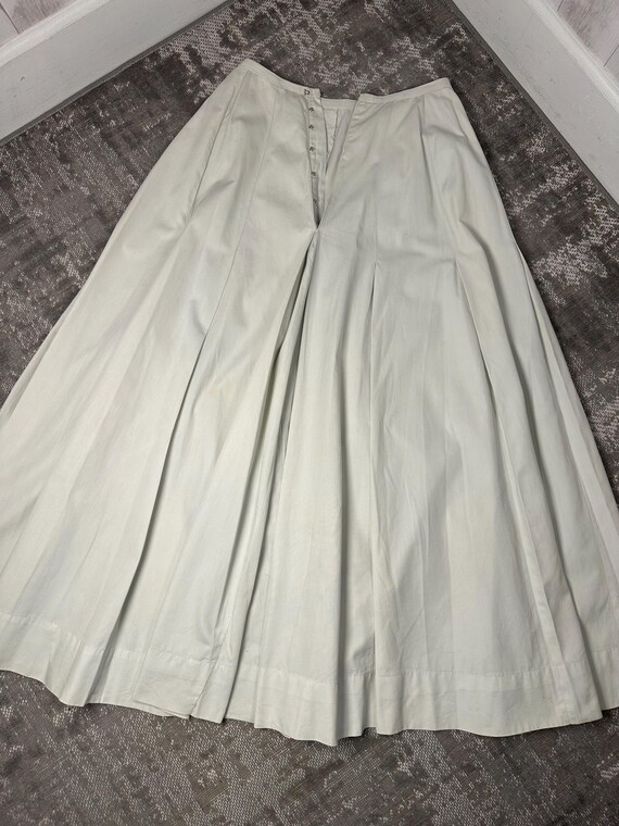 1910s True Edwardian Day Skirt Ivory Cotton Full … - image 5