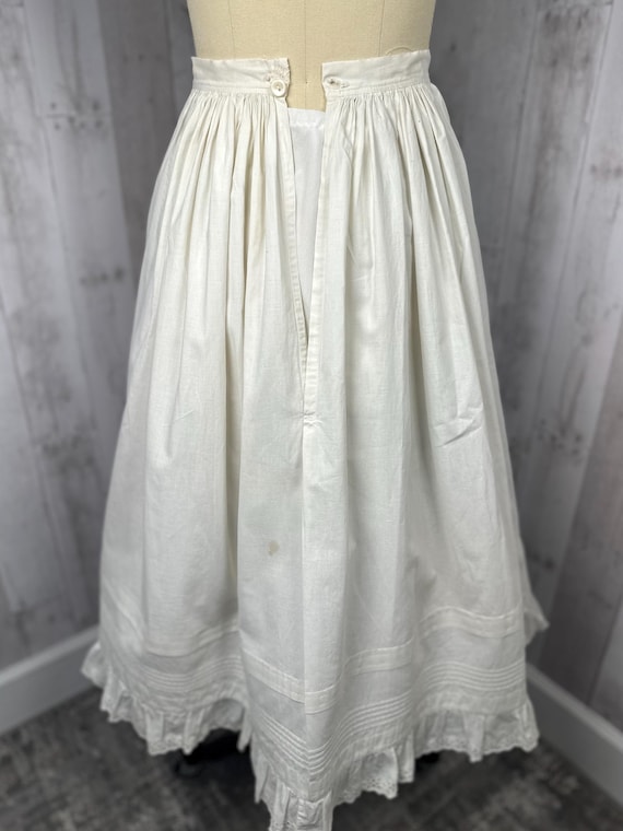 1910s Edwardian Petticoat~Antique White Crisp Cot… - image 5