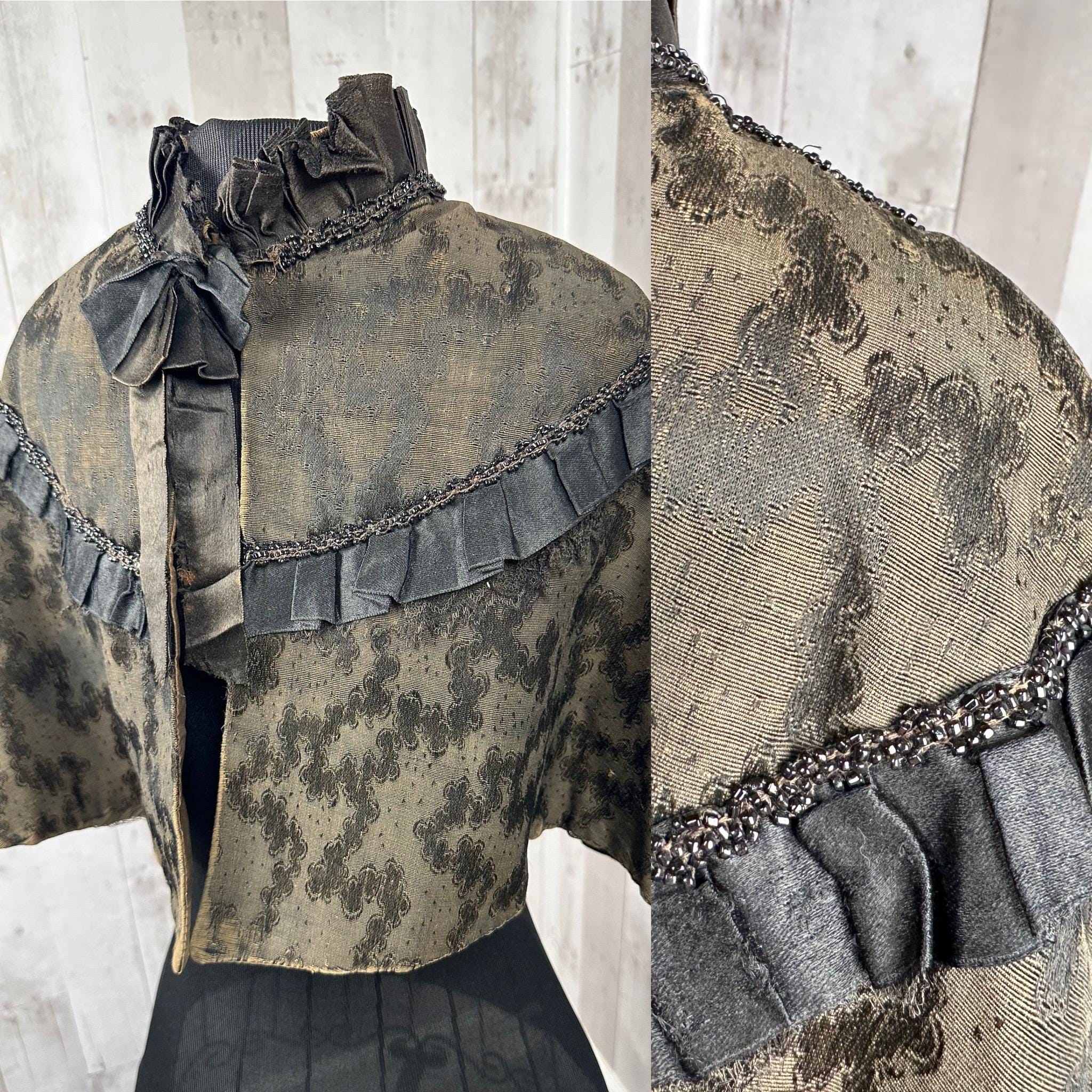1890s-1900s Cape / Cloak Antique VICTORIAN Edwardian Beaded 1890s-1900s Cape / Cloak Antique VICTORIAN Edwardian Beaded