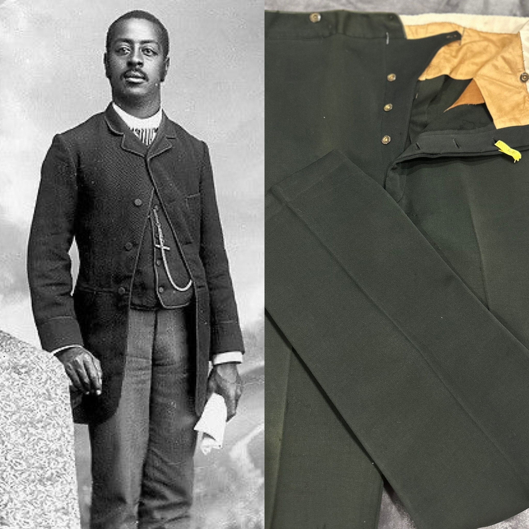 1910 1920s Edwardian Tuxedo Trousers Antique Inky Black Mens Wool Pants Authentic very RARE 38x32 Etsy