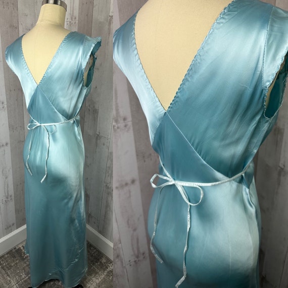 1920s Antique Satin Nightgown Art Deco Hollywood … - image 3