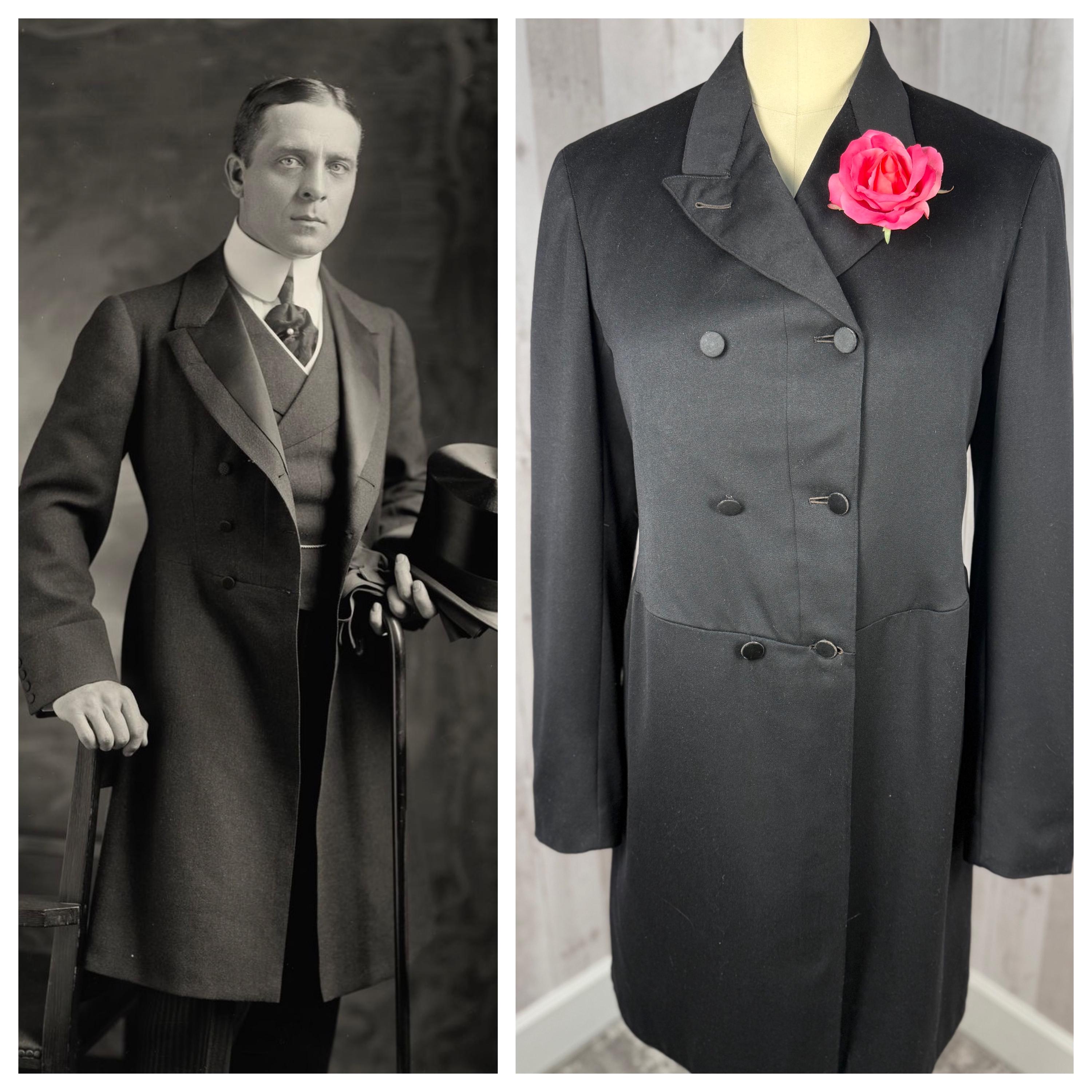 ジャケット・アウター 1900s French vintage tailcoat Vintage Dinner Jacket Black Wool French Coat Circa 1880