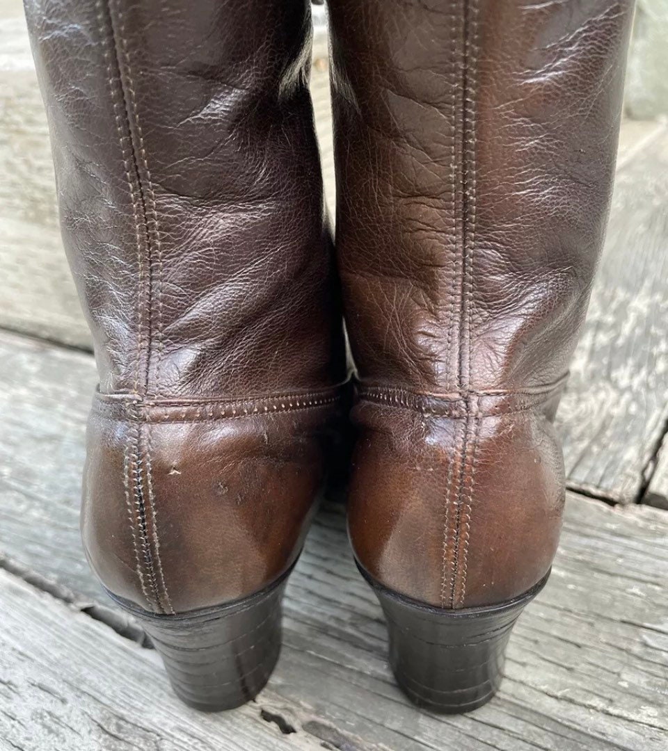 1910s True Antique Edwardian Granny Boots Brown Leather | Etsy