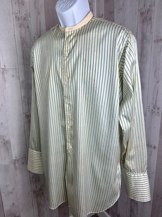 1910s Edwardian Antique Dress Shirt ~ Emerald Gre… - image 7