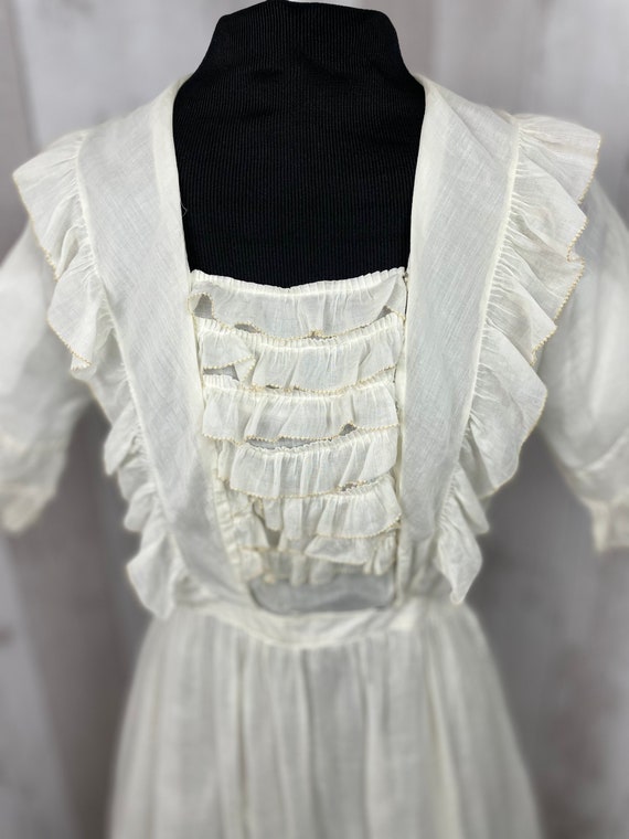 1910s Edwardian Dress~Sheer Ice Blue Batiste Cott… - image 3