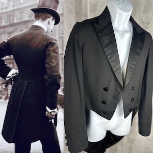 1920s Authentic Edwardian Waist Coat~Antique Tuxedo Mens/Womens Jacket Unisex 36 Chest