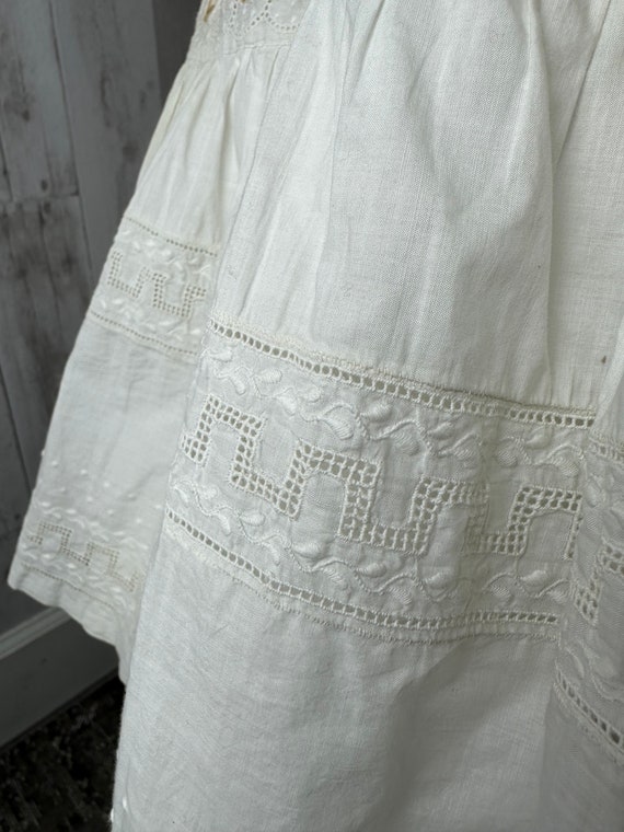 1910s Edwardian Petticoat~Antique Tiered White Cr… - image 3