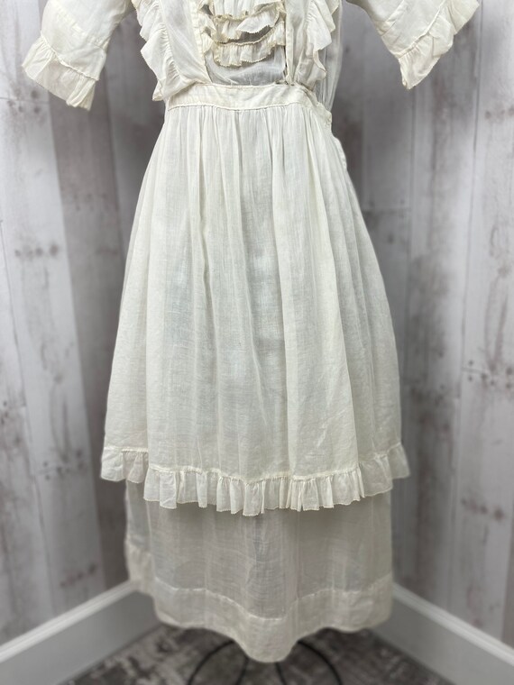 1910s Edwardian Dress~Sheer Ice Blue Batiste Cott… - image 7