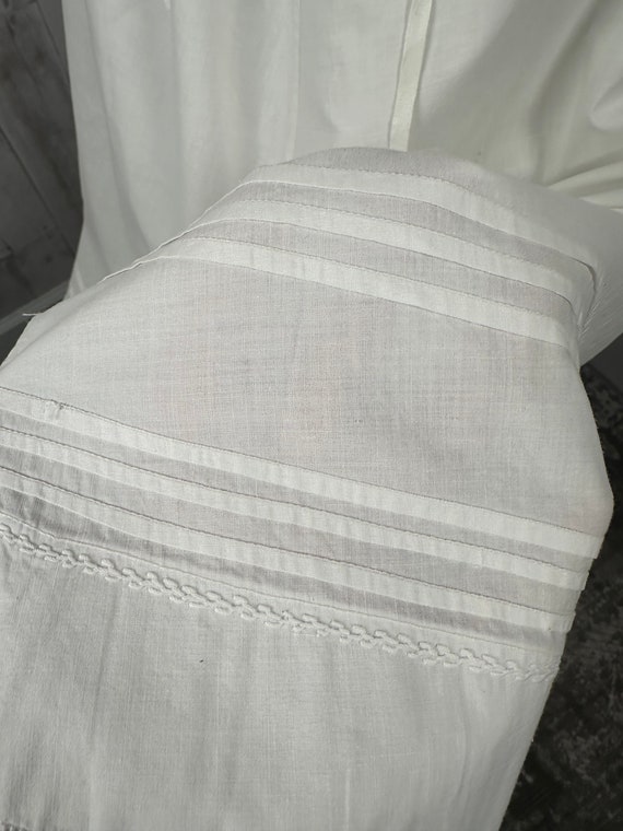 1910s Edwardian Petticoat~Antique Tiered White Cr… - image 8